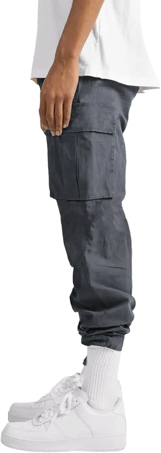 WZIKAI Mens Cargo Pants Casual Joggers Hiking Pants Loose Straight Athletic Workout Sweatpants with Pockets