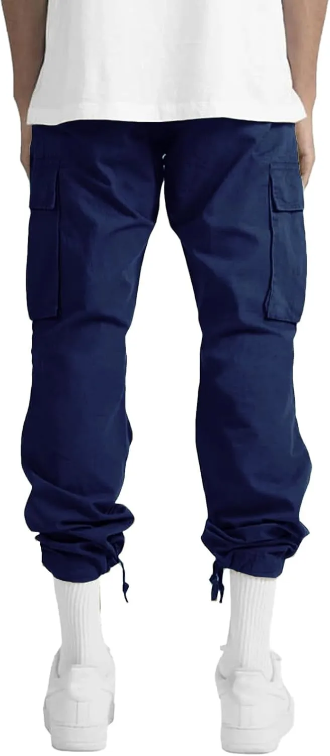 WZIKAI Mens Cargo Pants Casual Joggers Hiking Pants Loose Straight Athletic Workout Sweatpants with Pockets