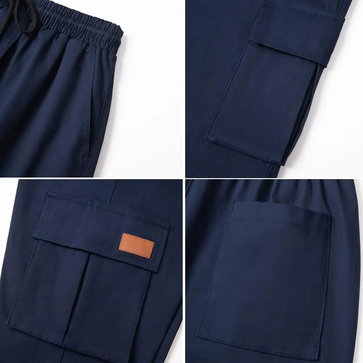 WZIKAI Mens Cargo Pants Casual Joggers Hiking Pants Loose Straight Athletic Workout Sweatpants with Pockets