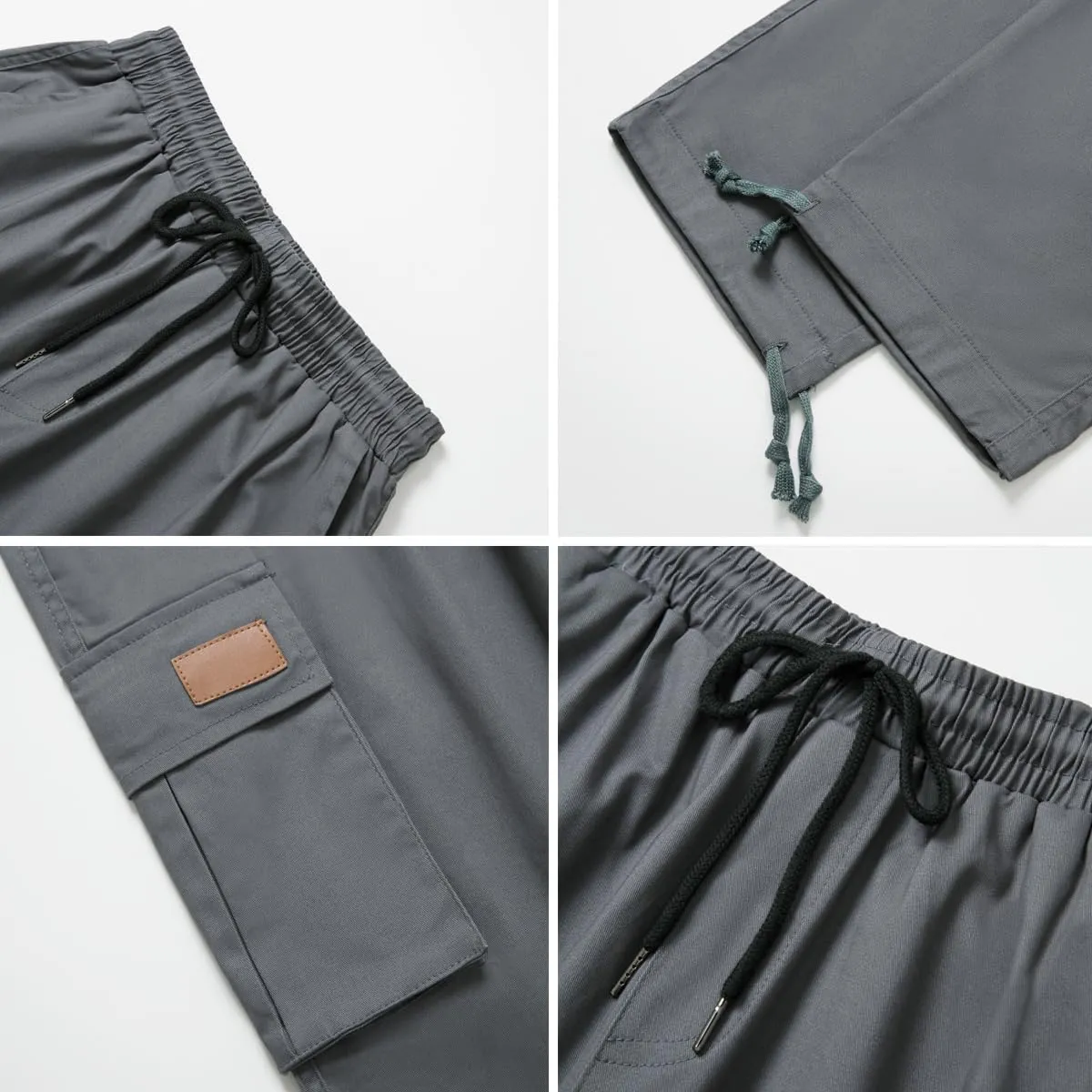 WZIKAI Mens Cargo Pants Casual Joggers Hiking Pants Loose Straight Athletic Workout Sweatpants with Pockets
