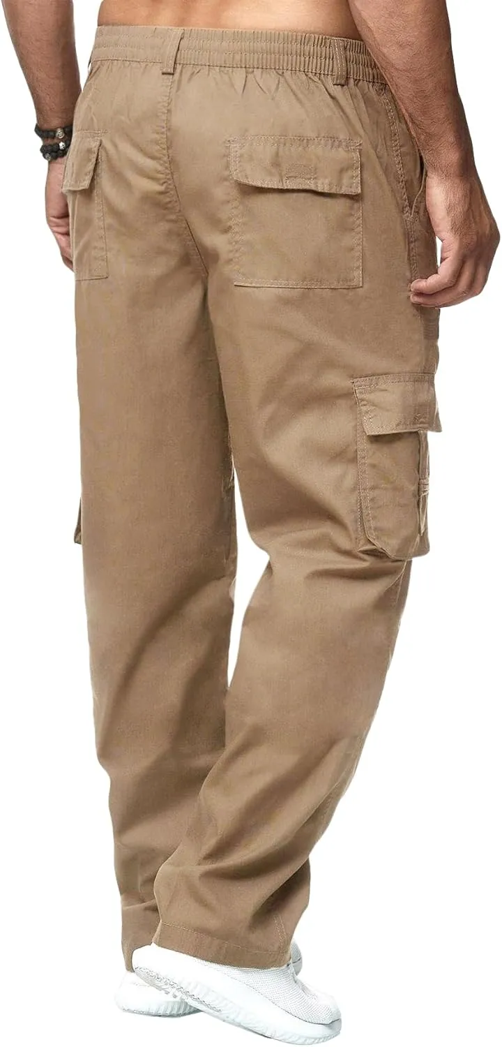 WZIKAI Mens Cargo Pants Casual Joggers Sweatpants Athletic Workout Hiking Pants with Multi-Pockets