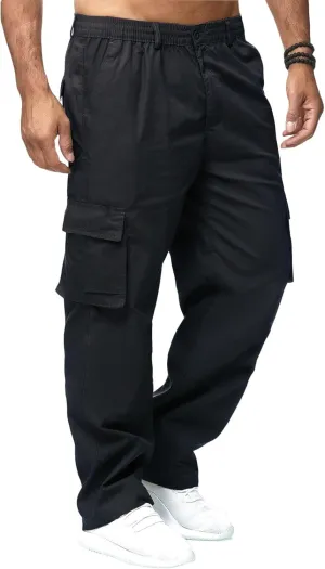WZIKAI Mens Cargo Pants Casual Joggers Sweatpants Athletic Workout Hiking Pants with Multi-Pockets