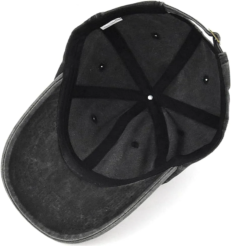 XYIYI Vintage Washed Distressed Baseball Cap Adjustable Cotton Dad Hat for Women Men