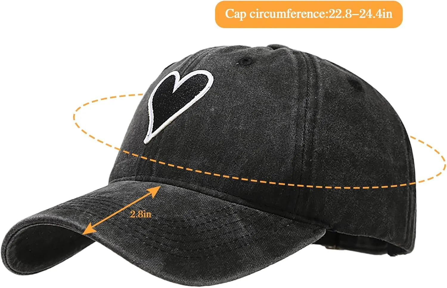 XYIYI Vintage Washed Distressed Baseball Cap Adjustable Cotton Dad Hat for Women Men