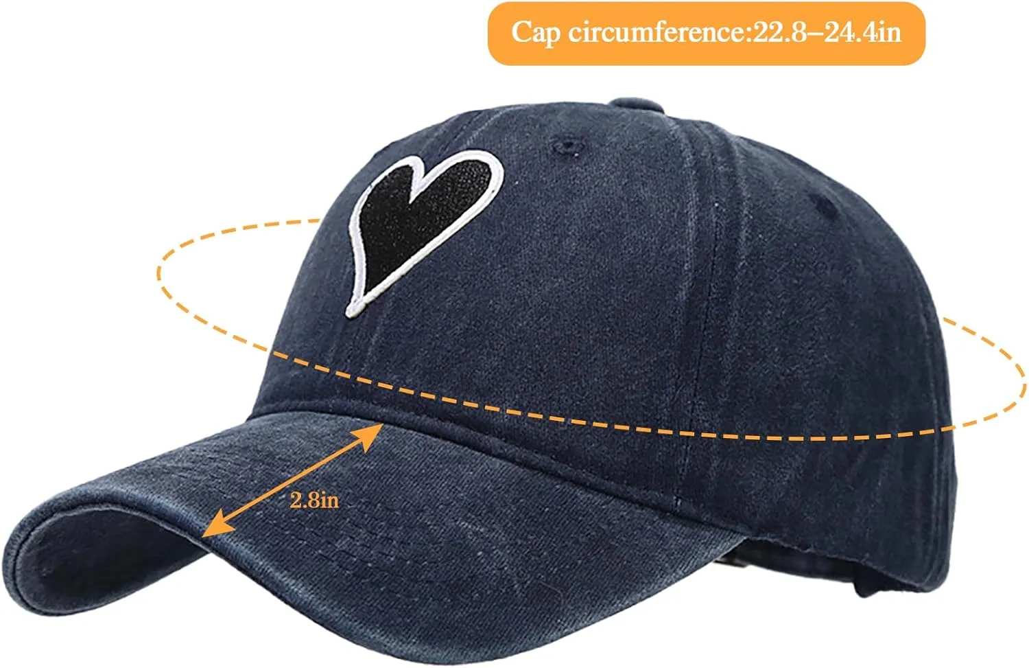 XYIYI Vintage Washed Distressed Baseball Cap Adjustable Cotton Dad Hat for Women Men