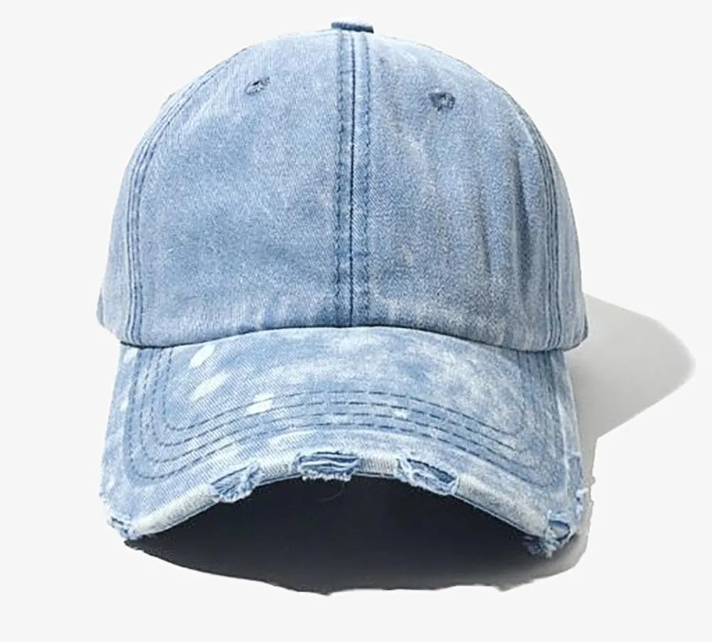 XYIYI Vintage Washed Distressed Baseball Cap Adjustable Cotton Dad Hat for Women Men