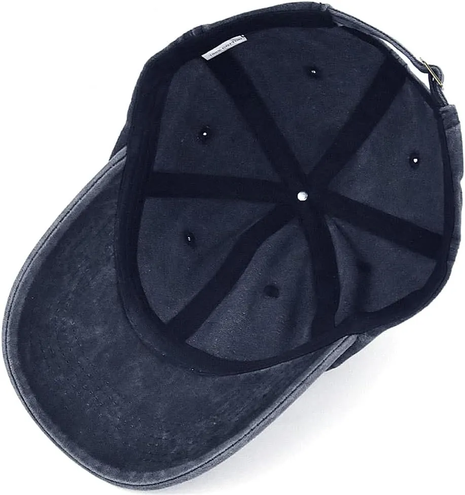 XYIYI Vintage Washed Distressed Baseball Cap Adjustable Cotton Dad Hat for Women Men