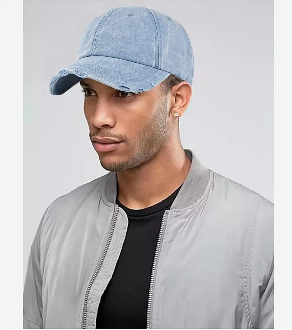 XYIYI Vintage Washed Distressed Baseball Cap Adjustable Cotton Dad Hat for Women Men