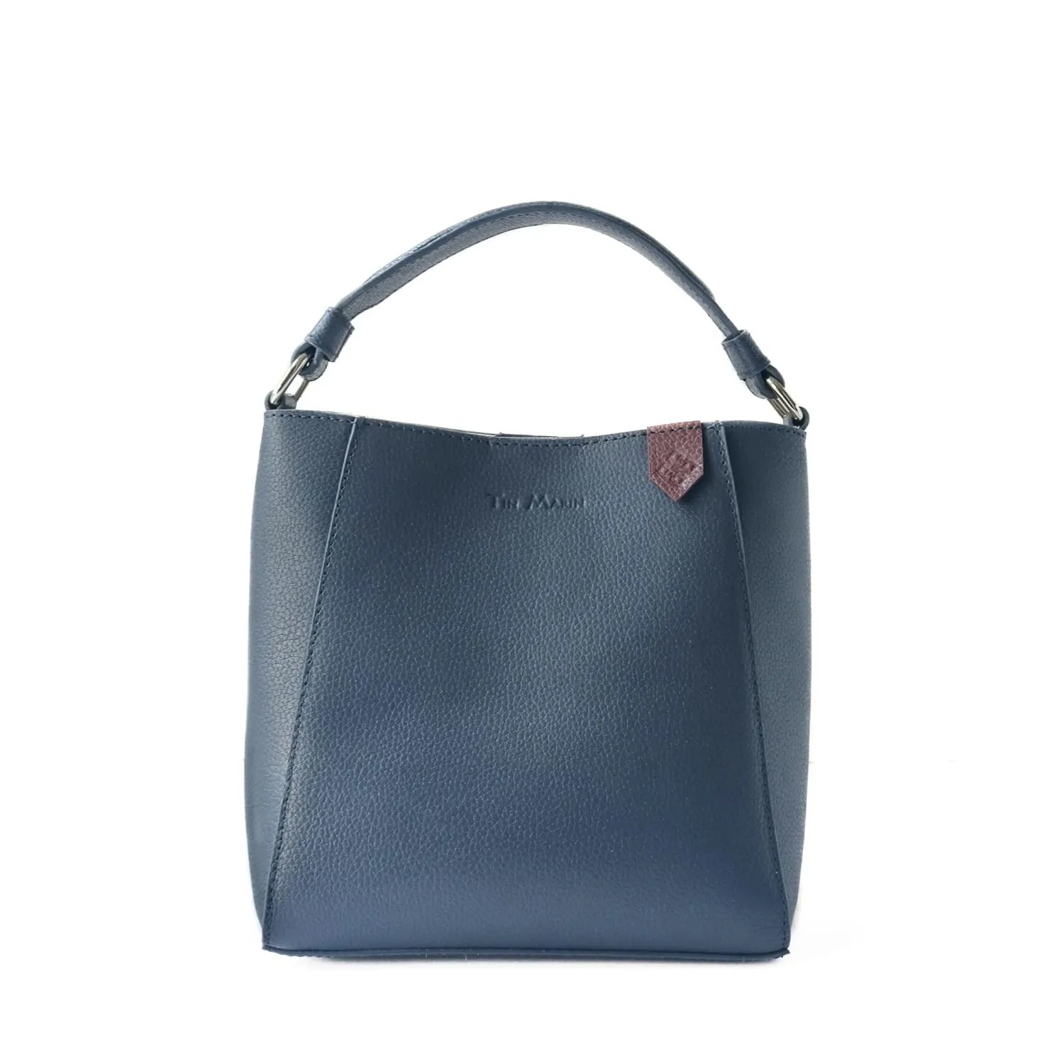 Yaya Leather Bucket Bag - Blue, Leather Shoulder Bag, Blue Leather Bag, Crossbody Bag, Gift for Her, Genuine Leather Bag, Handbag Women