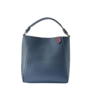 Yaya Leather Bucket Bag - Blue, Leather Shoulder Bag, Blue Leather Bag, Crossbody Bag, Gift for Her, Genuine Leather Bag, Handbag Women