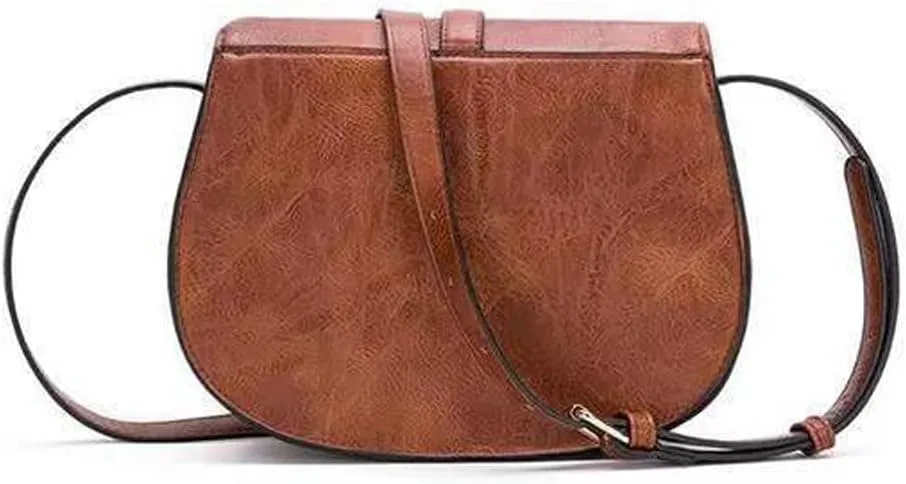 Yohora Shoulder Bag for Women Leather Crossbody Purse Retro Satchel Handbag Lightweight Pocketbook
