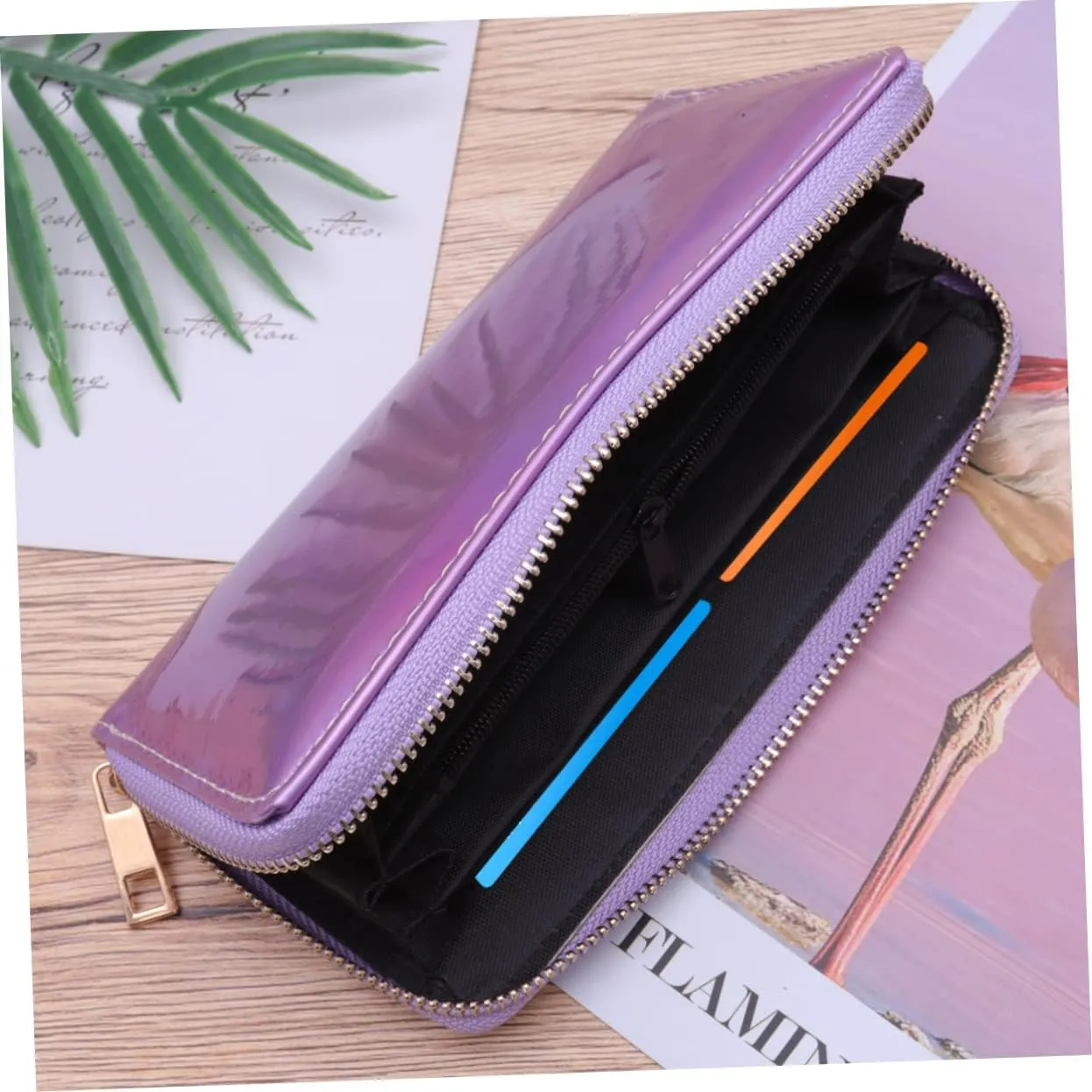 Zippered Coin Pouch Wallet Women Sparkling Sequins Purse Women's Long Wallet Fashion Clutch Bag for Mother's Day